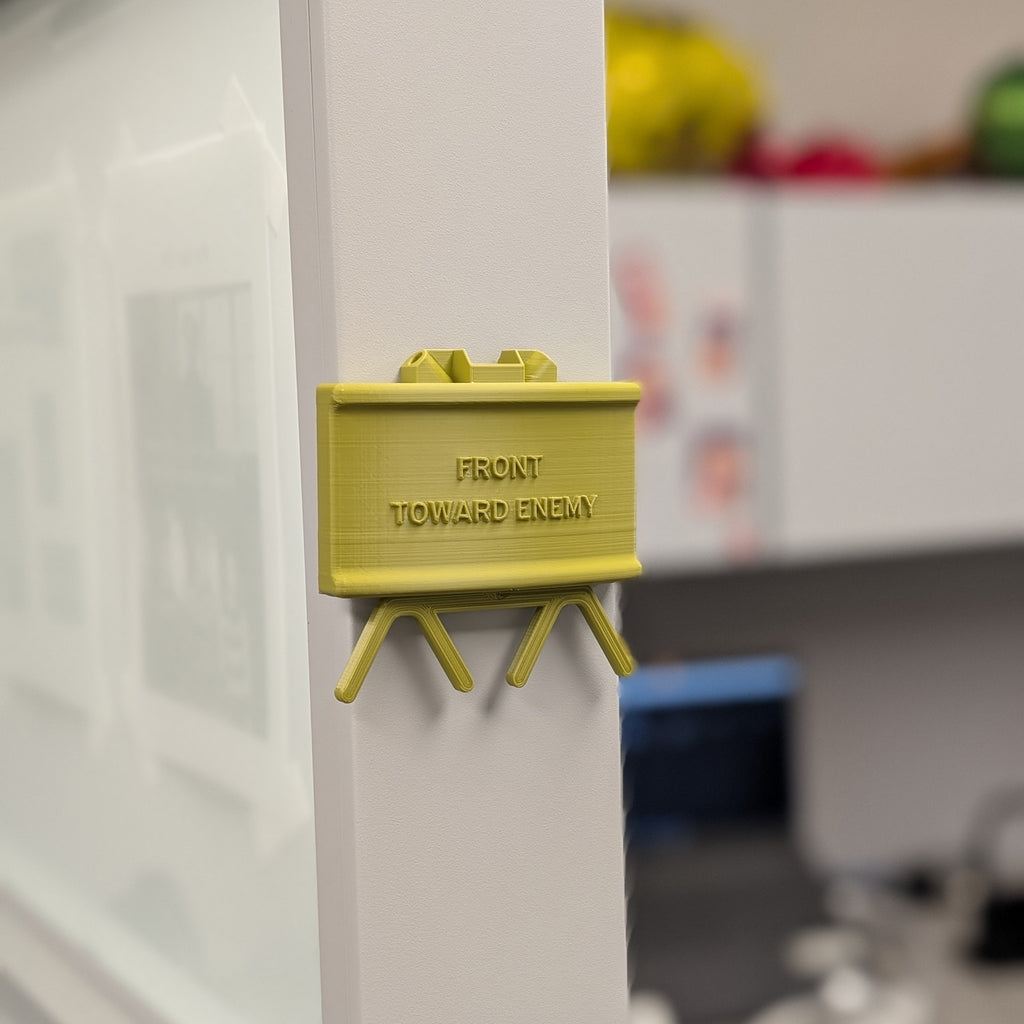 Claymore Desk Magnet: “Front Toward Enemy” 3D Printed Office Accessory